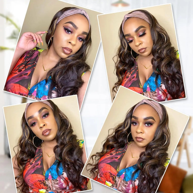 Long Wavy Headband Wig for Women