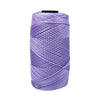 Purple ice cotton silk thread wound tightly on a spool for knitting and crochet