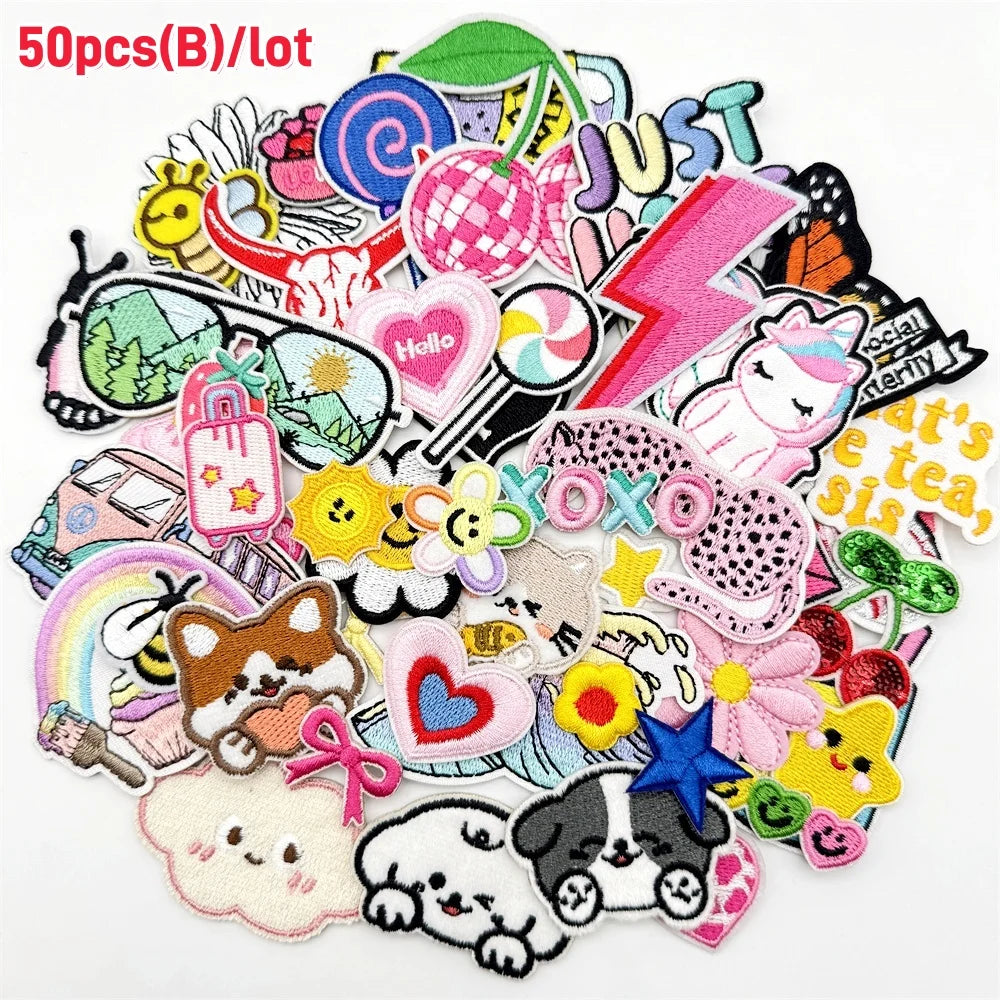Assorted Cartoon Embroidery Patches for DIY Clothing and Accessories