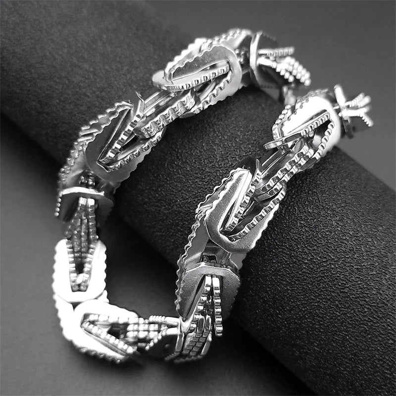 Men's Stainless Steel Biker Chain Bracelet