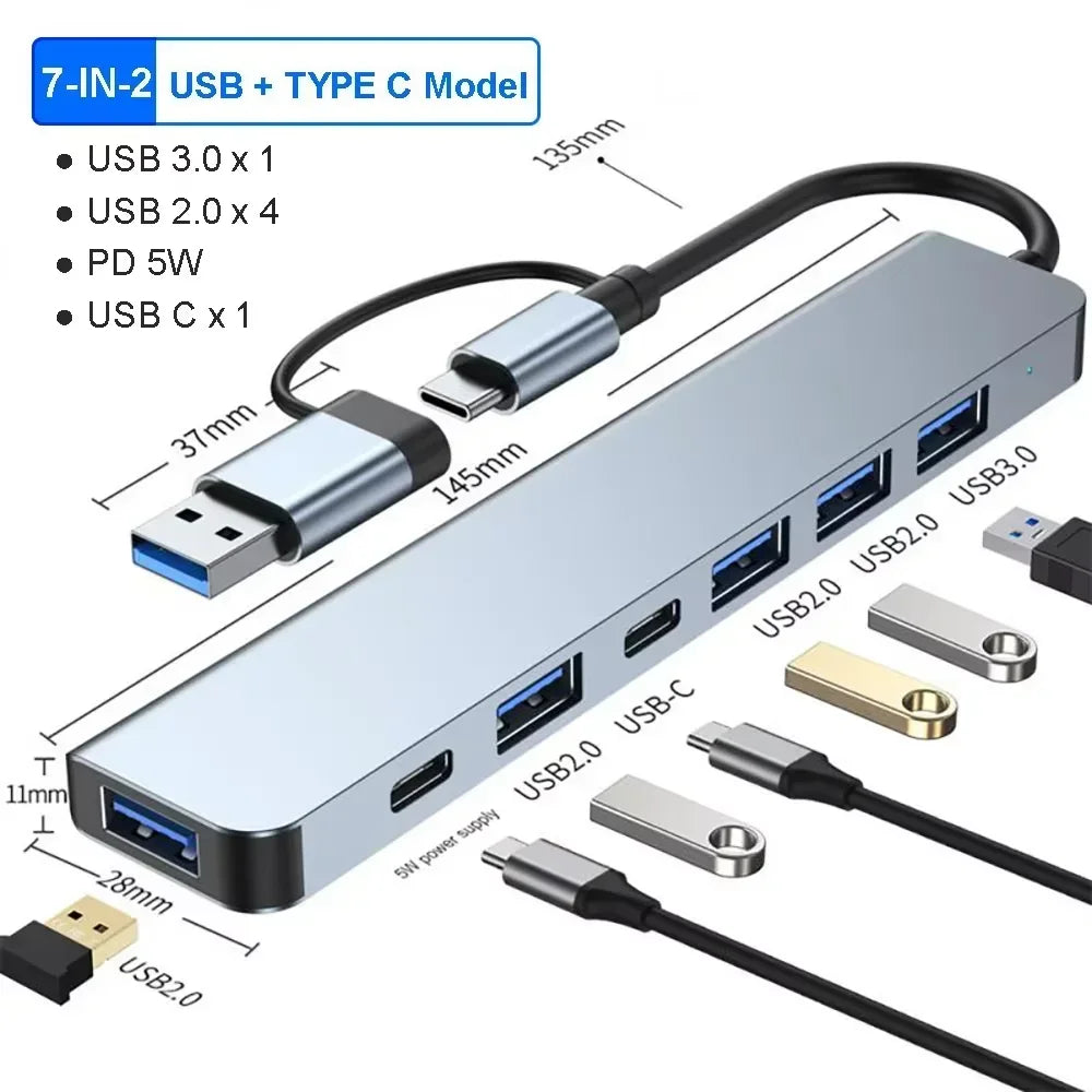 USB-C 3-Port Hub with HDMI and PD Fast Charging