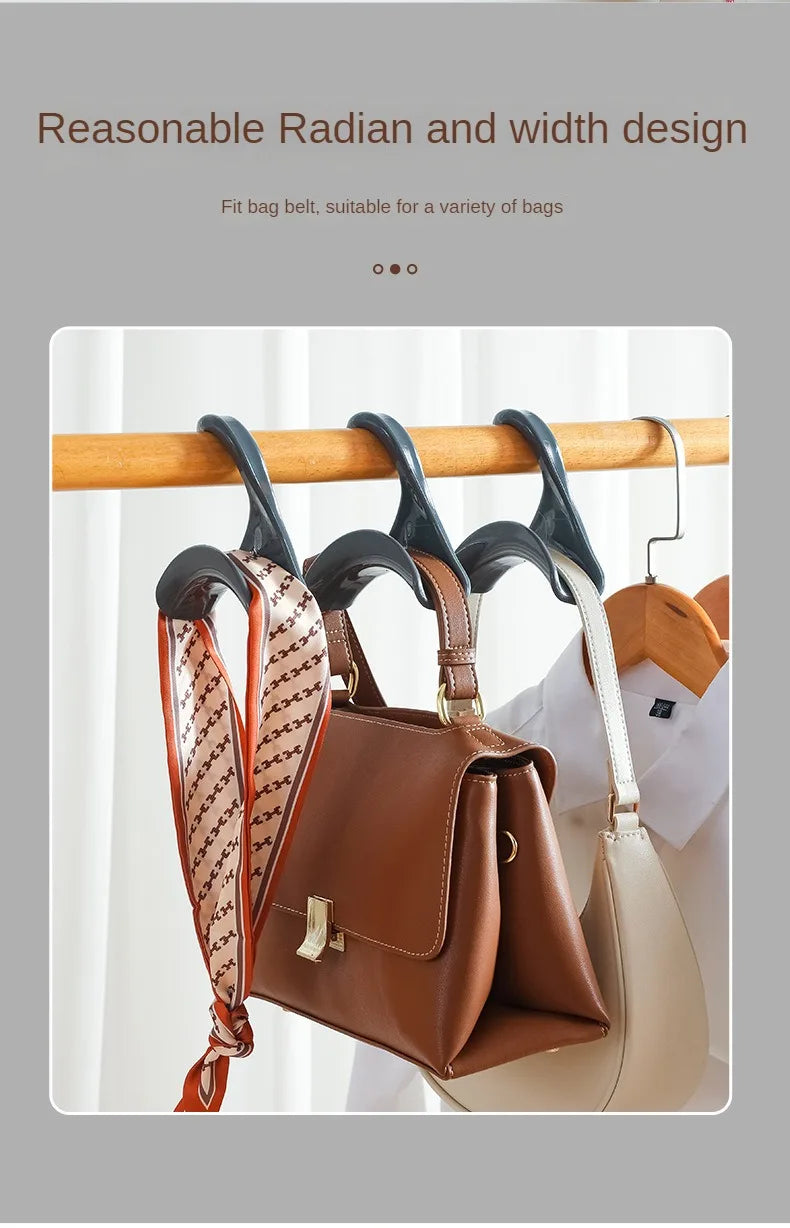 Space-Saving Closet Organizer Hooks for Bags, Hats & Scarves