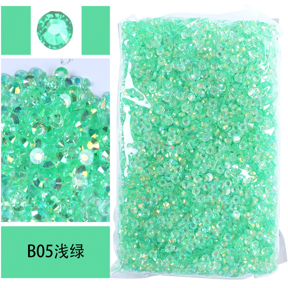 Jelly AB Flatback Resin Rhinestones (2-6mm)
