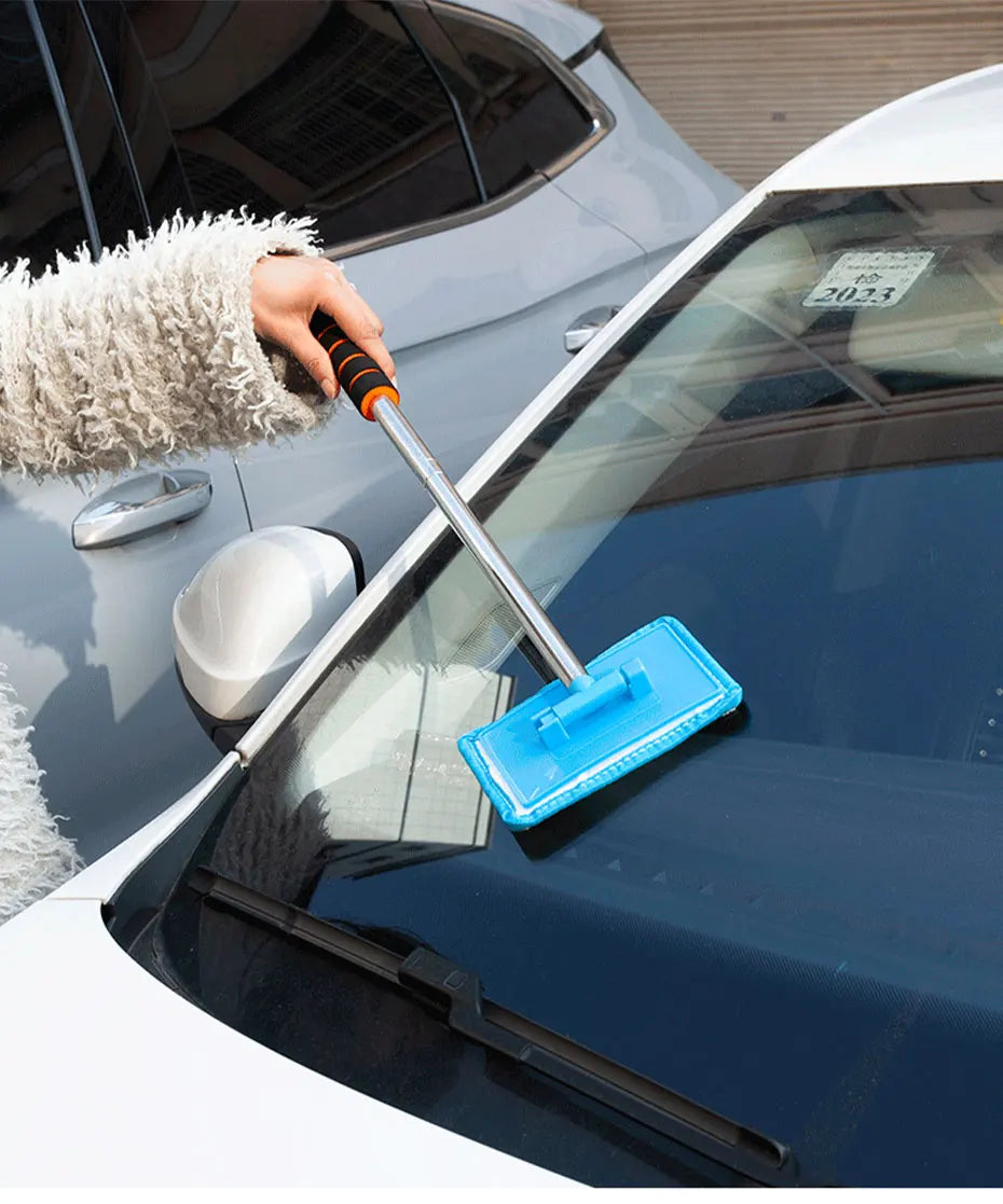 Telescopic Windshield Cleaning Brush with Soft Absorbent Head