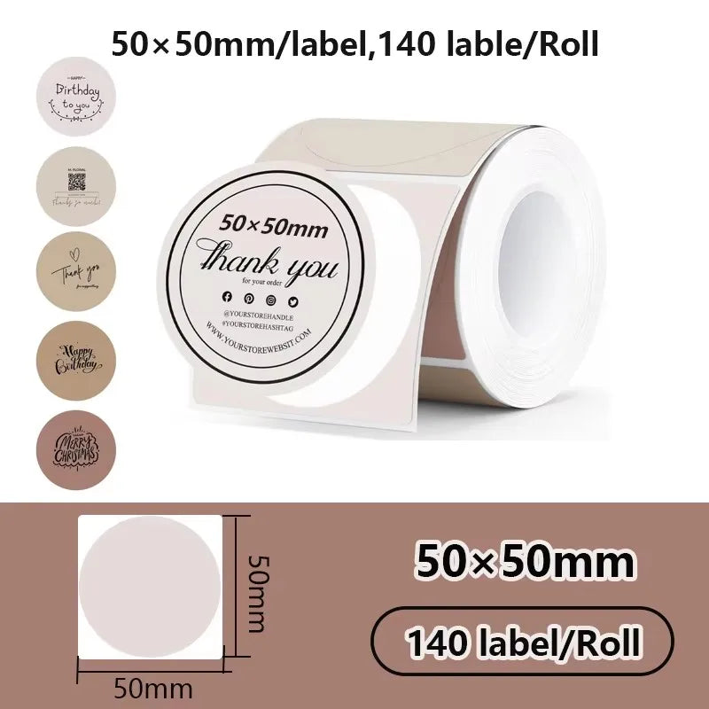 Self-Adhesive Thermal Label Rolls for Mini Printers