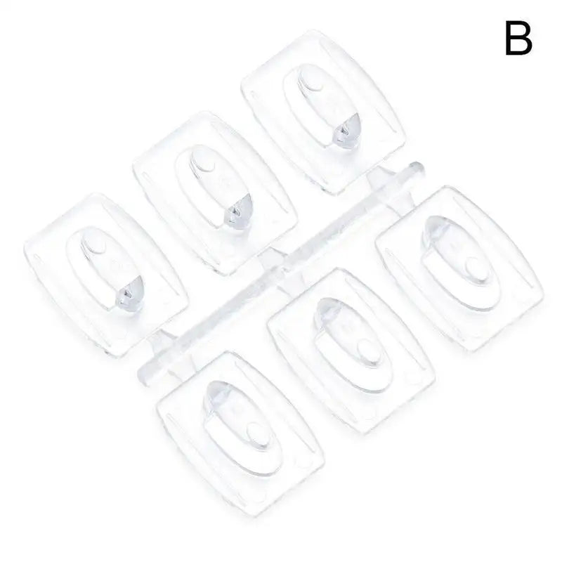 Transparent Removable Adhesive Hooks for Cable Management
