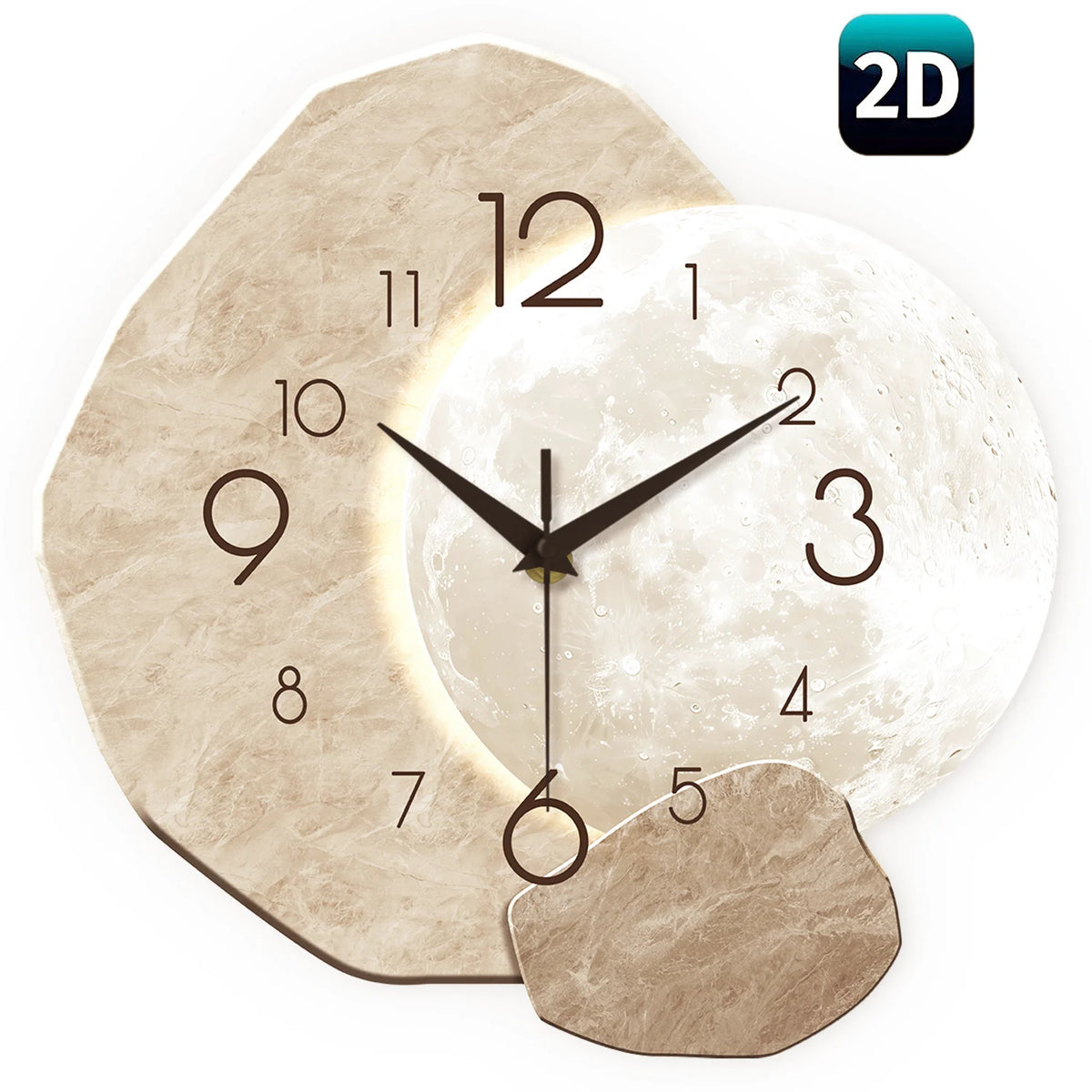 Minimalist Moon-Phase Wall Clock