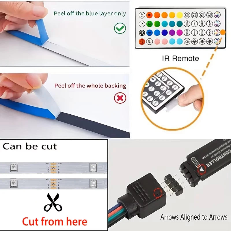 USB-RGB-LED-Streifen mit App-Steuerung