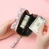 Multi-Color Letter Pattern Zipper Wallet