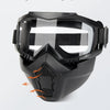 A black retro anti-fog motorcycle goggle with a windproof shield and a checkered pattern lens.