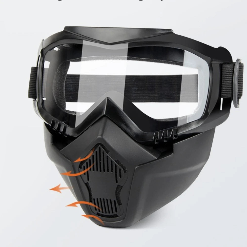 A black retro anti-fog motorcycle goggle with a windproof shield and a checkered pattern lens.