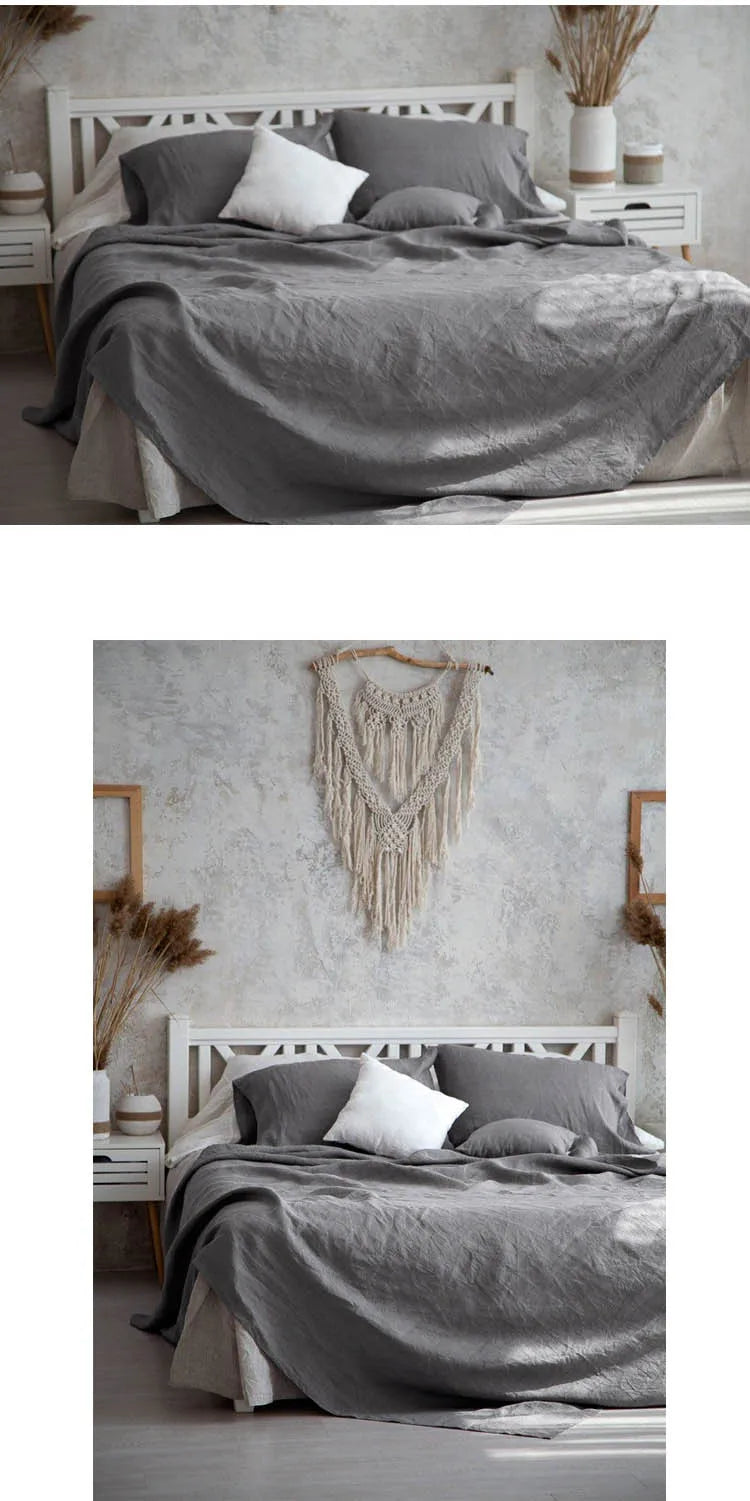 Stone Washed French Linen Flat Sheet – Breathable & Naturally Cool