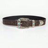 Vintage PU Leather Belt with Carved Buckle for Women