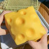 Squishy Cheese Stress Relief Toy - Soft Yellow Fidget Block