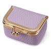 Genuine Leather Kiss Lock Coin Purse with Key Ring