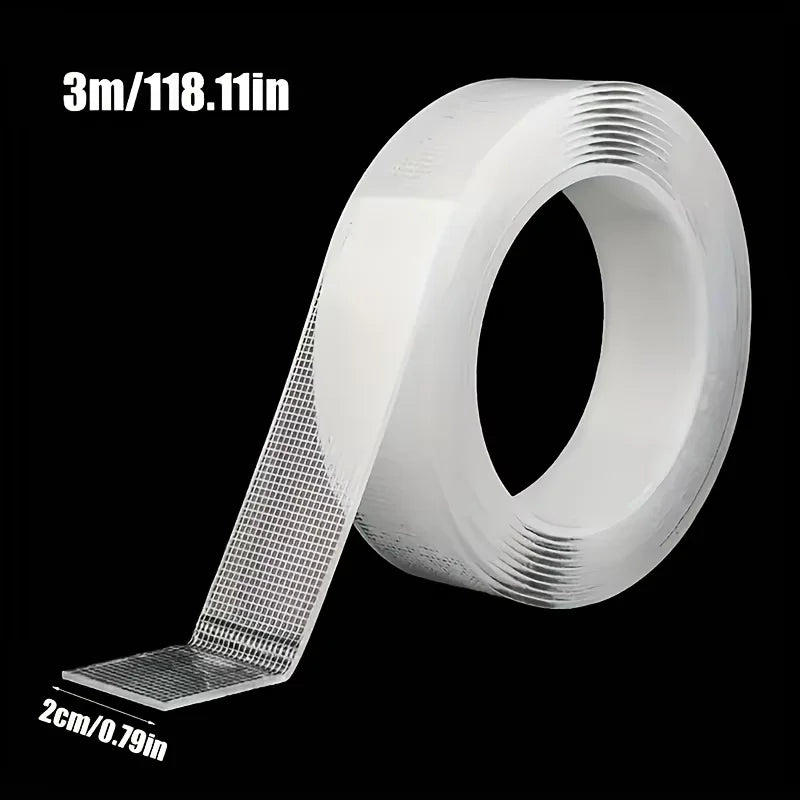 Roll of 3m/118.11in double-sided tape with a 2cm/0.79in width.