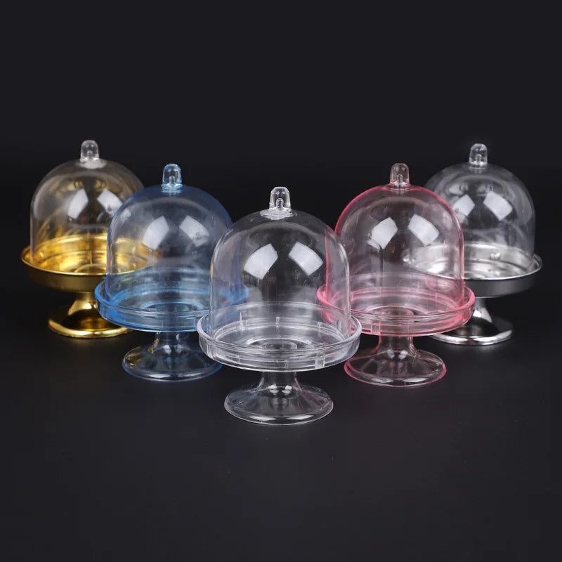 Mini Candy Cupcake Stand Holder with Clear Dome Lid