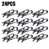 24 pieces of black plastic garbage bag holder clips for trash cans and snack bags