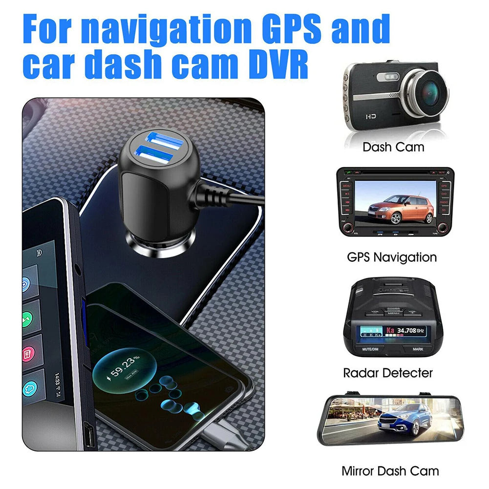 A set of automotive navigation and dash cam devices including a dash cam, GPS navigation unit, and mirror dash cam.