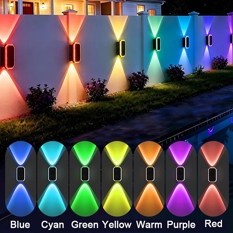 Solar-Powered RGB Wall Wash Light