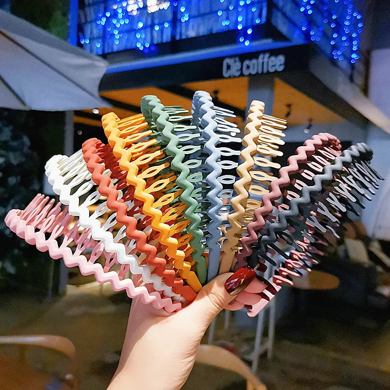 Elegant Solid Color Wave Hairbands