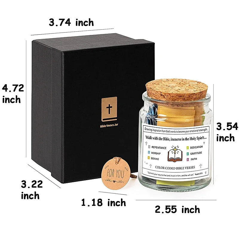 Inspirational Bible Verses in a Glass Jar