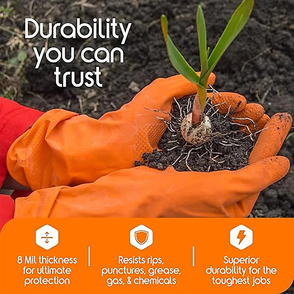 Heavy-Duty Textured Nitrile Work Gloves
