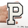 Large White Letter Patch for DIY Clothing Customization
