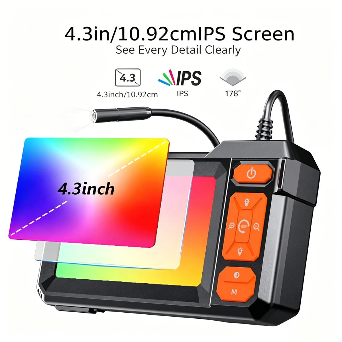 HD 1080P Wireless Inspection Camera with 4.3" IPS Screen