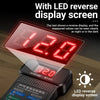 12V Car Battery Tester with LED Display and Reverse Connection Alarm