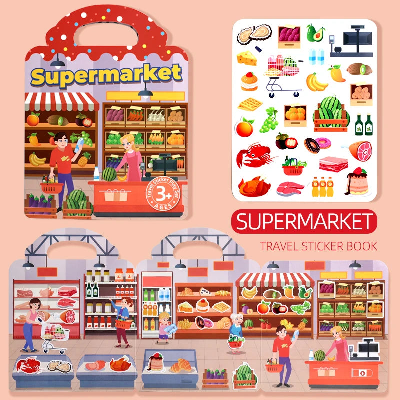 Reusable Jelly Sticker Book for Kids