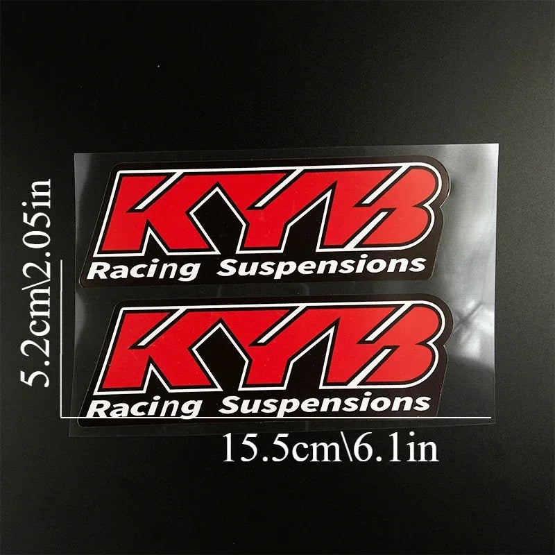 KYB Fork Suspension Decal Stickers for Motorcycles (2-Pack)