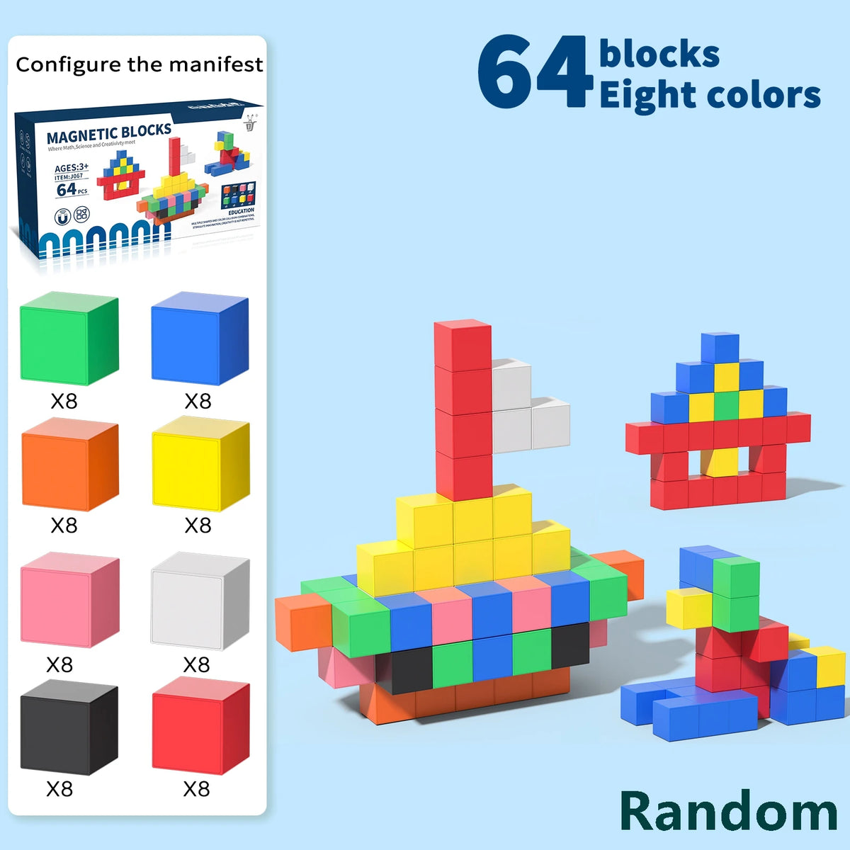Magnetic Building Cubes STEM Toy Set for Kids