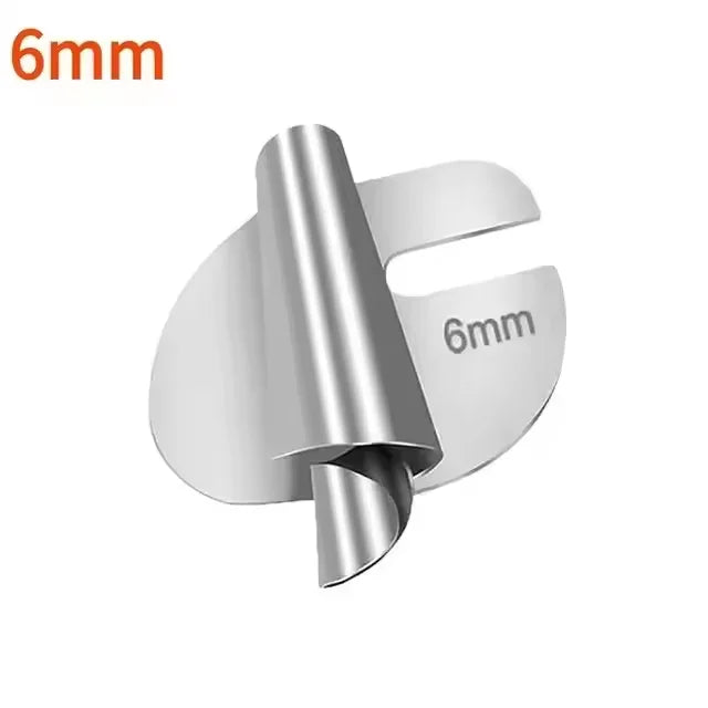 Silver universal rolled hemmer presser foot for sewing machines