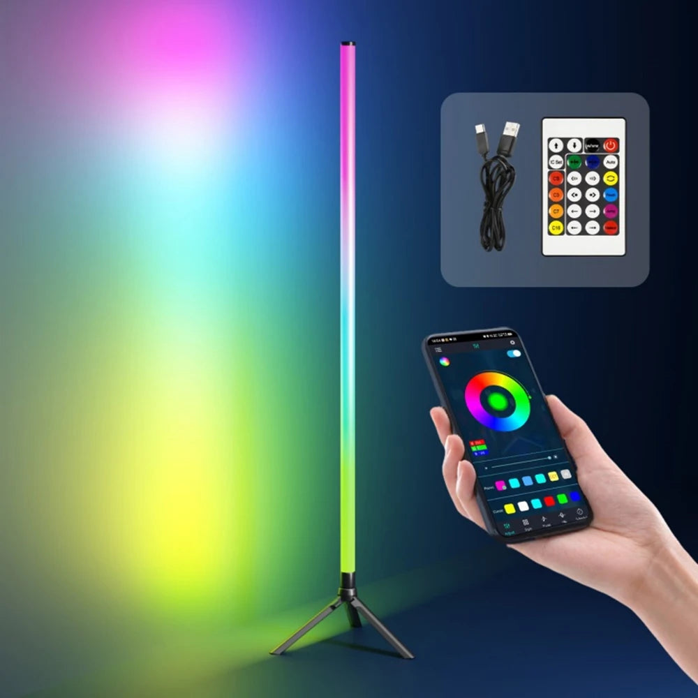 Lámpara de Suelo LED RGB CCT Inteligente con Bluetooth y Control por App