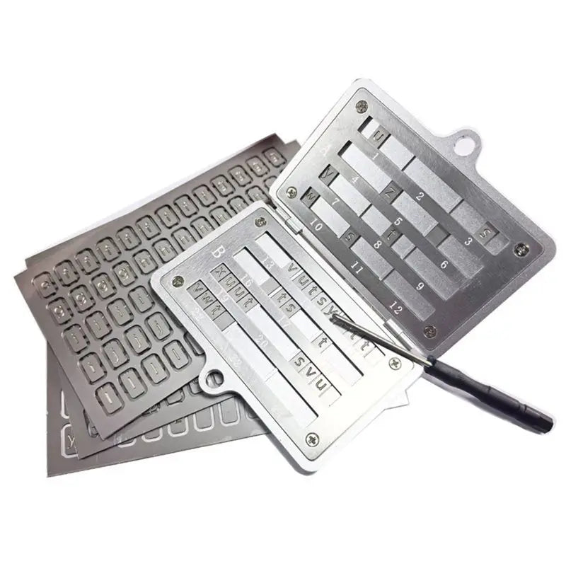 Stainless Steel Crypto Seed Phrase Backup Card