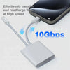 Lector de tarjetas SD y microSD con doble interfaz