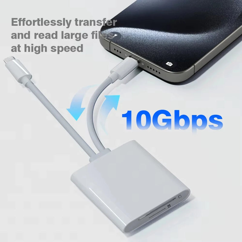 Lector de tarjetas SD y microSD con doble interfaz