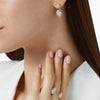 Detachable Double-Eye Gold Plated Stud Earrings
