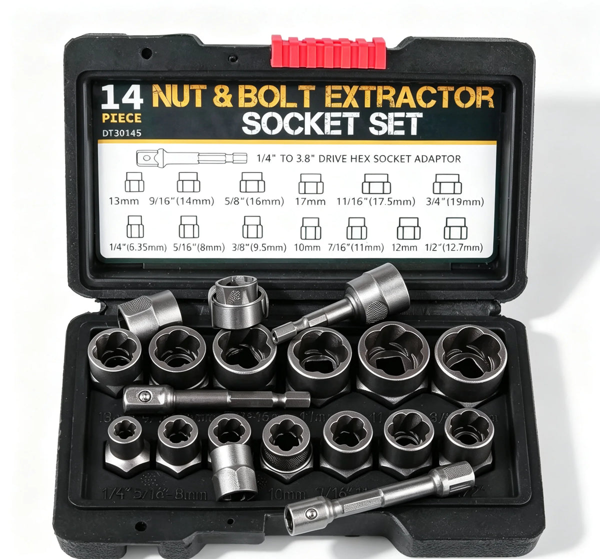 14-Piece Damaged Bolt & Nut Remover Socket Set