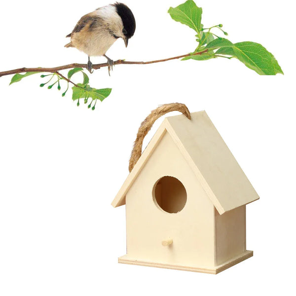 Compact Wooden Birdhouse for Gardens and Patios