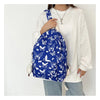 Butterfly Print Canvas Backpack for Women
