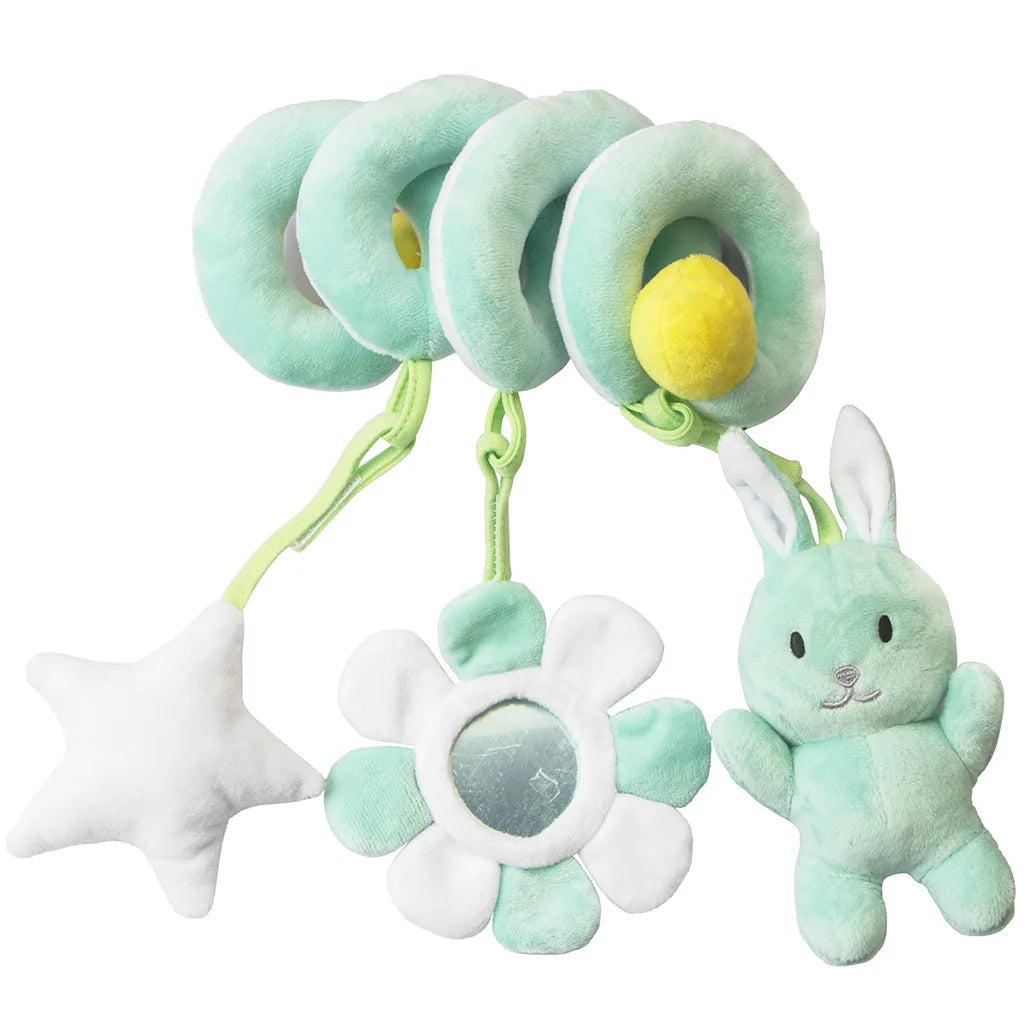 Spiral Baby Activity Toy with Mirror, Rattles, and Squeaker