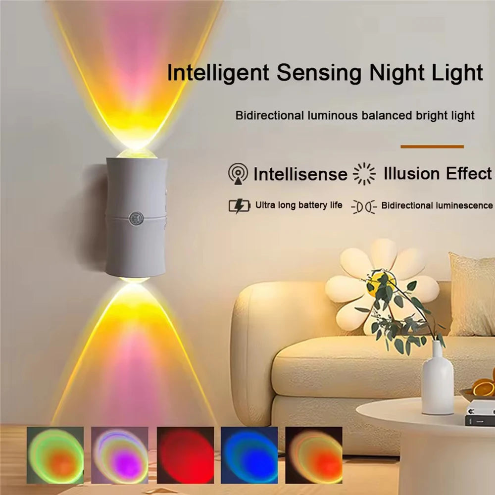 Rechargeable Motion Sensor LED Night Light with 7 Color Modes