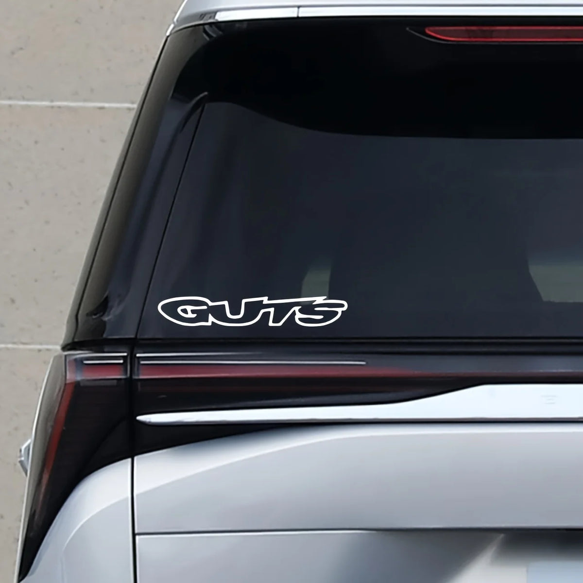 GUTS Text Vinyl Decal – Waterproof Car & Laptop Sticker