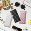 Soft PU Leather Squeeze Glasses Case with Multi-Functional Storage Pocket