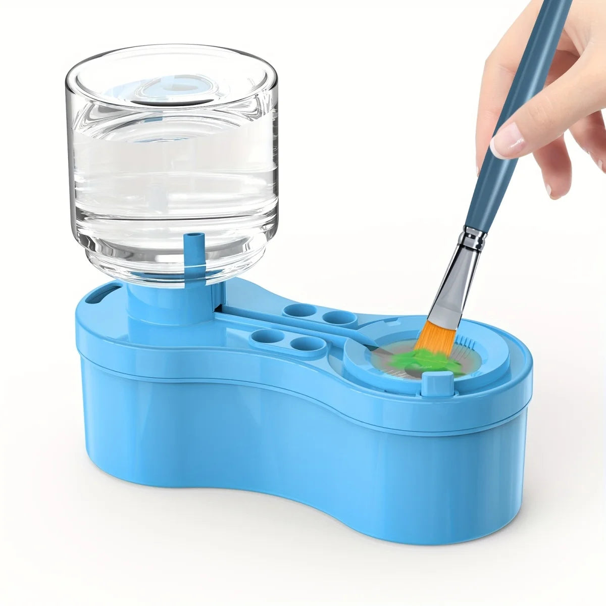 4-in-1 Paint Brush Cleaner and Holder with Palette