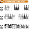 46-Piece Socket and Ratchet Wrench Set for Home and Auto Repairs