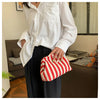 Woven Crochet Hobo Handbag with Colorblock Design