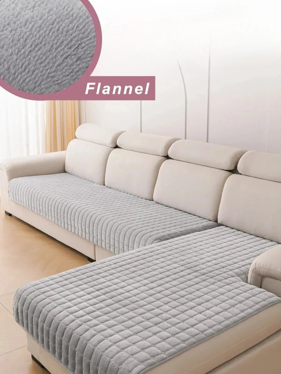 L-Shaped Corner Sofa Cover with Anti-Slip Backing